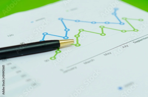 Fototapeta chart graph