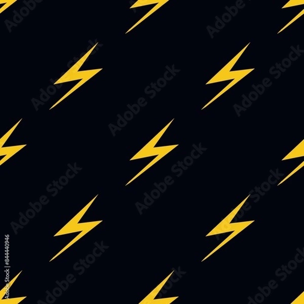 Obraz Seamless yellow thunder pattern