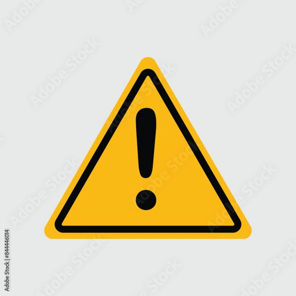 Obraz Warning Vector Flat Sign,Icon,Symbol Design
