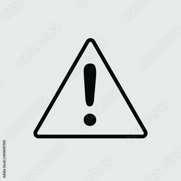 Obraz Warning Vector Flat Sign,Icon,Symbol Design