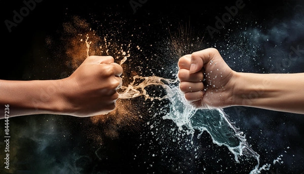 Obraz Two hands smashing