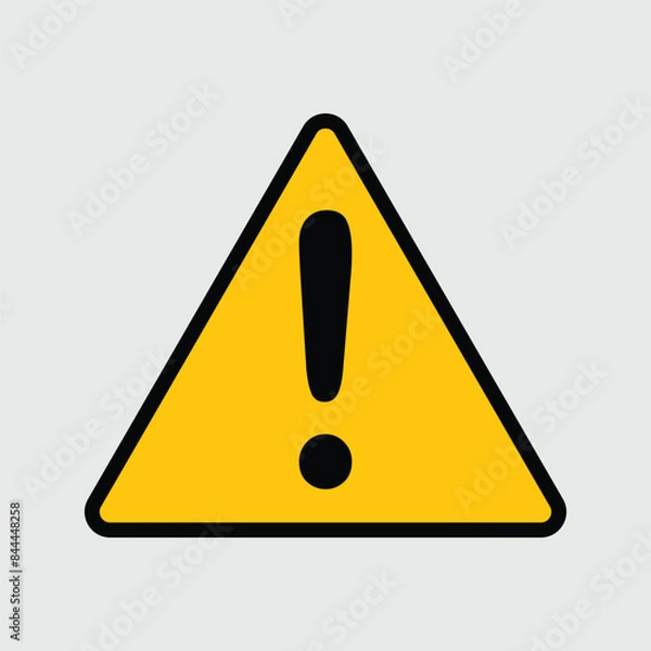 Obraz Warning Vector Flat Sign,Icon,Symbol Design