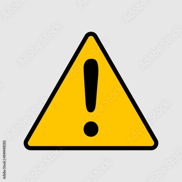 Obraz Warning Vector Flat Sign,Icon,Symbol Design