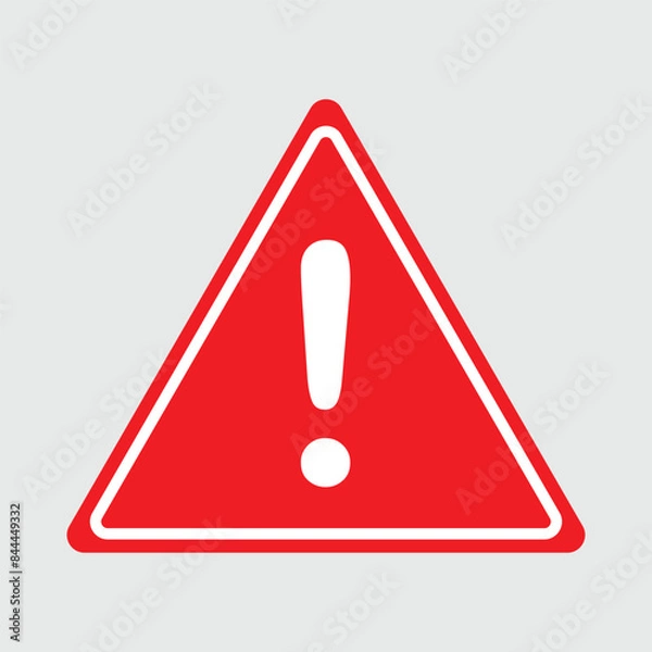 Obraz Warning Vector Flat Sign,Icon,Symbol Design