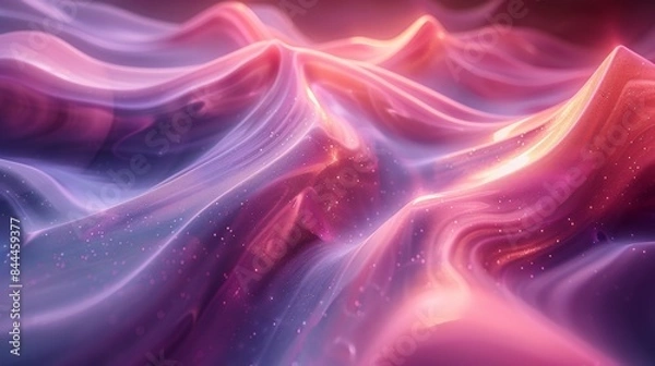 Fototapeta abstract background with a pink light swirl on a back background, in the style of long exposure, 8k resolution, energy-charged, light painting, emphasis on light, streaked, light sculptures