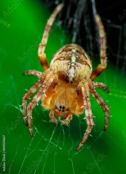 Fototapeta Kleine Spinne im Netz