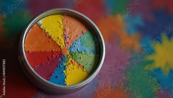 Fototapeta A poem inspired by the kaleidoscope of colors in a fresh tin of paint ai_generated