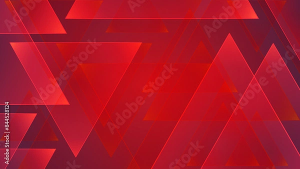 Fototapeta red triangle shape layers glass background design
