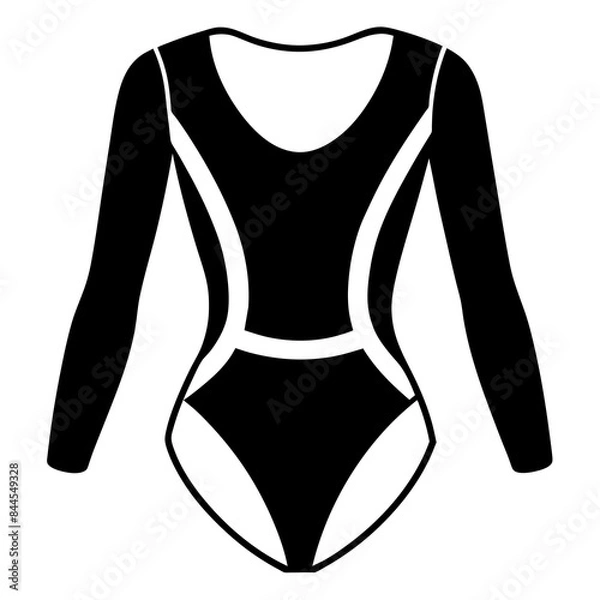 Obraz gymnastic leotard  silhouette vector  illustration