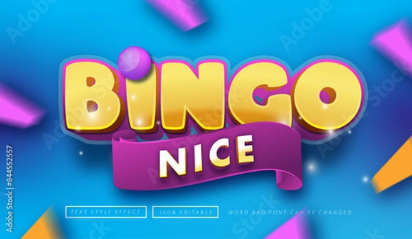 Fototapeta Bingo Nice Text effect editable