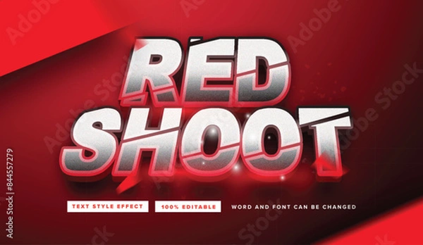 Fototapeta Red Shoot Text effect editable
