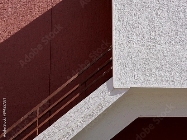 Fototapeta detail of a building. stairs in the wall