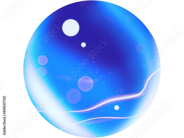 Fototapeta blue water drop, frutiger aero