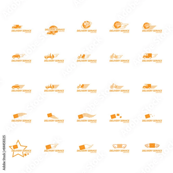 Obraz Delivery Service Icons Set - Isolated On White Background - Vector Illustration, Graphic Design, Editable For Your Design