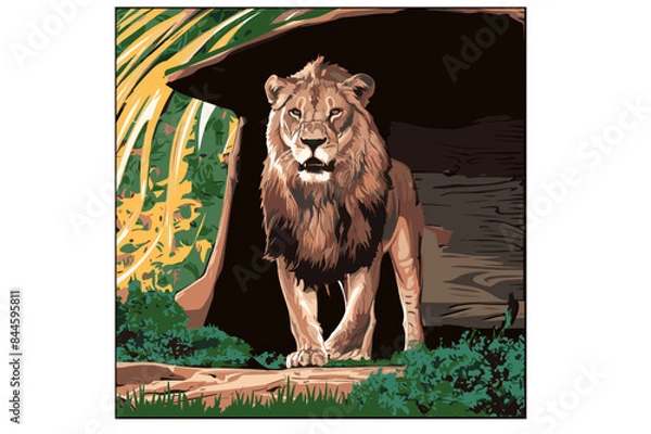 Obraz Lion Vectors with Garden.ai