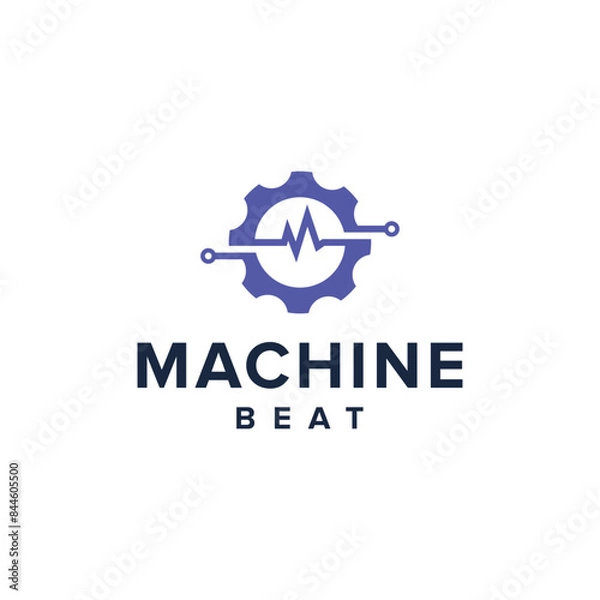 Obraz machine beat simple sleek creative geometric modern logo design