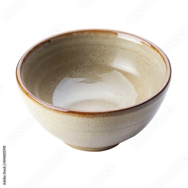Fototapeta Empty ceramic bowl isolated on transparent background.