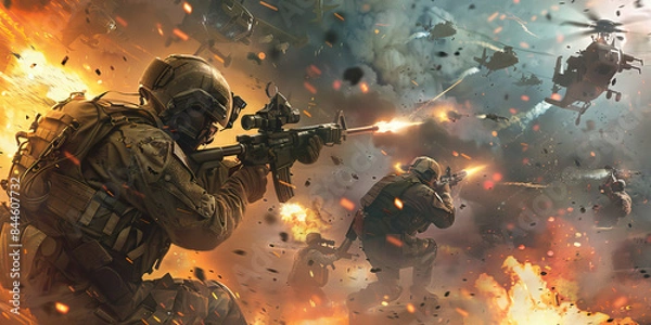 Fototapeta Legacy Legacies: The Impact of Classic Combat Systems on Modern Gaming - A graphic representation of how classic combat systems have influenced modern games