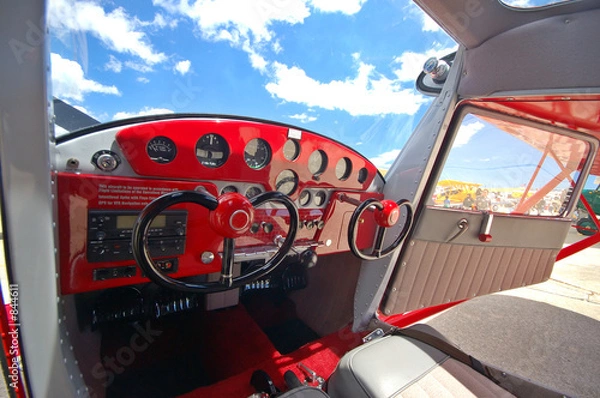 Fototapeta cessna 140 cockpit