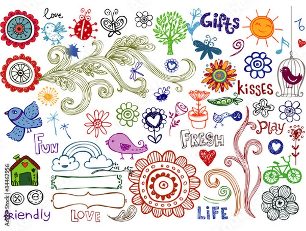 Fototapeta Eco doodles