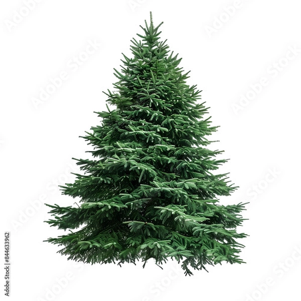 Obraz Christmas tree without trunk isolated on a white background