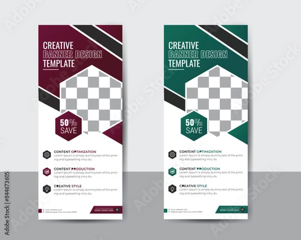 Obraz Business Roll up banner design .