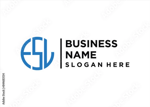 Fototapeta esl logo business name circle concept