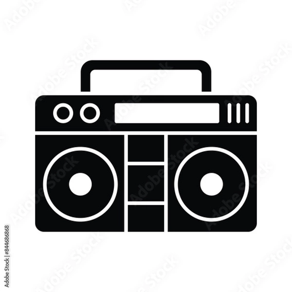 Obraz Boombox cassette player icon vector on trendy design