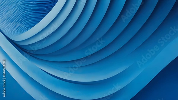 Fototapeta Abstract background a blue wavy lines in a blue background