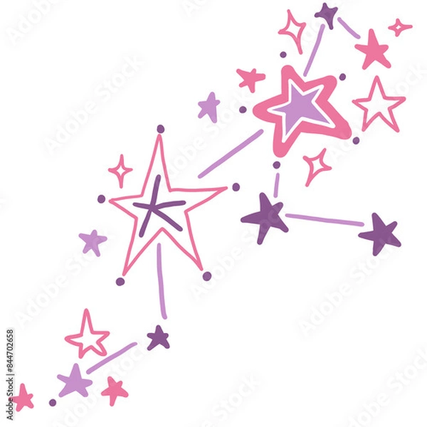 Obraz pink stars