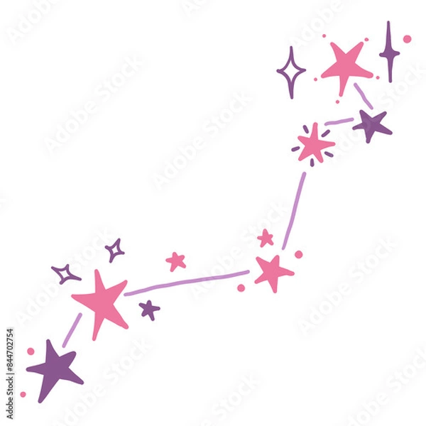 Obraz pink stars