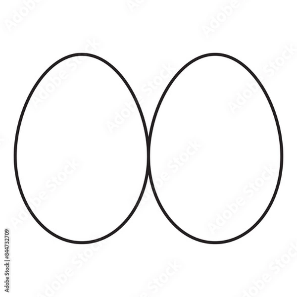 Fototapeta Egg icon vector. Flat vector silhouette egg. Egg Flat Icon . vector illustration.