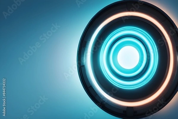 Obraz circular neon glow