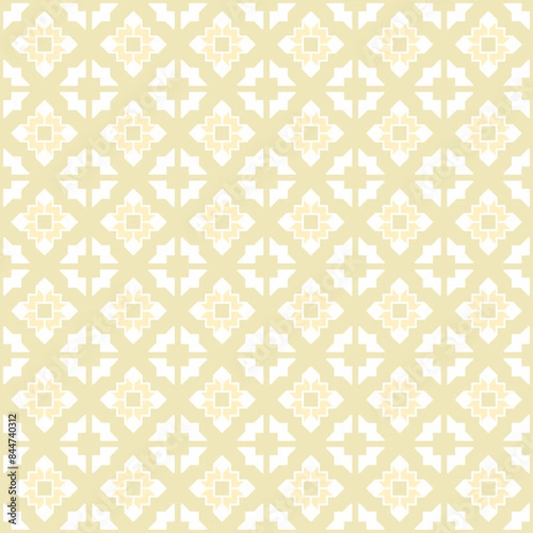 Fototapeta Seamless geometric pattern, classic style with soft colors. Versatile design for various creative projects, suitable for wall decoration, floors, textiles, wrapping, backdrops, etc.