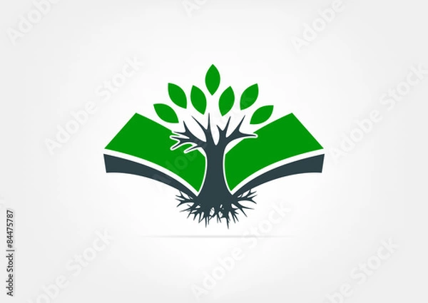 Fototapeta  Tree Book Logo
