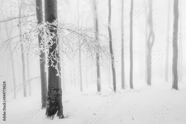 Fototapeta Beech tree with leafy branch
