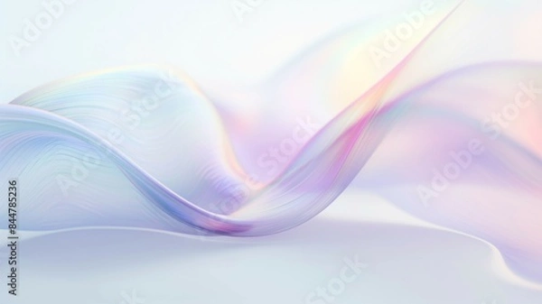 Obraz Abstract wave with blurred color gradient on white background