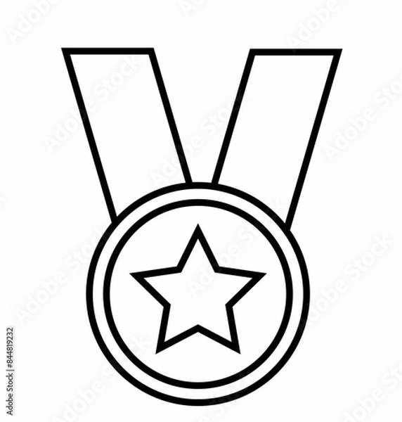 Obraz Medal icon vector Illustration