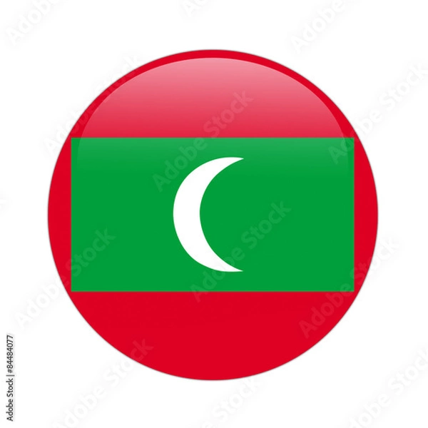 Obraz Maldives flag button on white