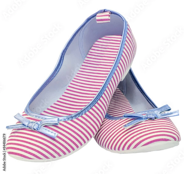 Obraz Ballet flats striped with bow