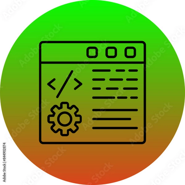 Fototapeta Web Coding Icon