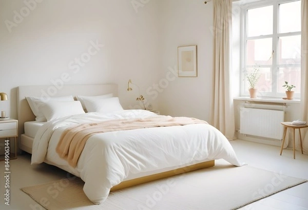 Obraz white and gold theme modern interior