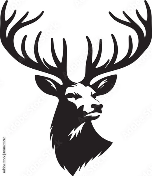 Obraz deer head silhouette