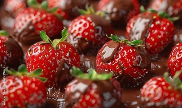 Obraz Strawberries dipped in chocolate