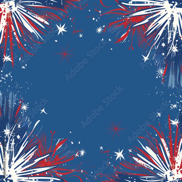 Fototapeta Independence Day (4th of July) Social Media Post Template