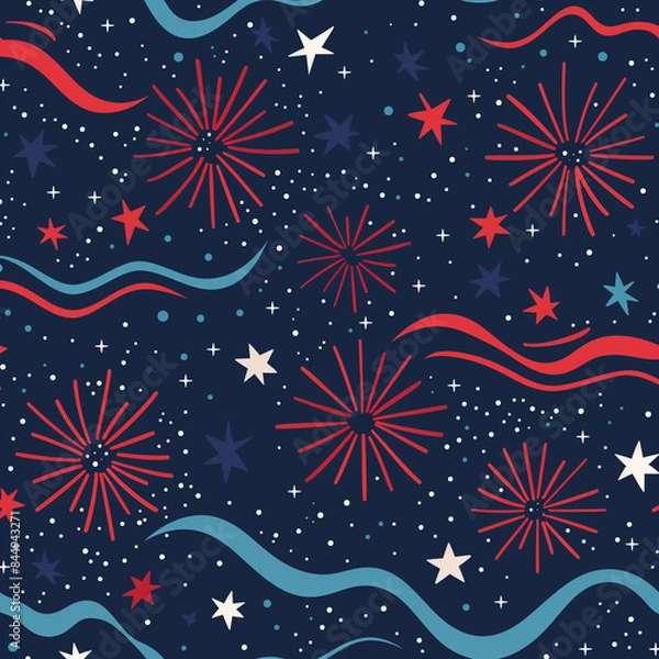 Fototapeta Independence Day (4th of July) Social Media Post Template