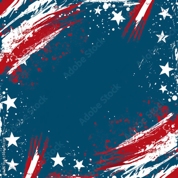 Fototapeta Independence Day (4th of July) Social Media Post Template