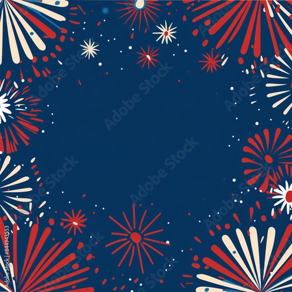 Fototapeta Independence Day (4th of July) Social Media Post Template