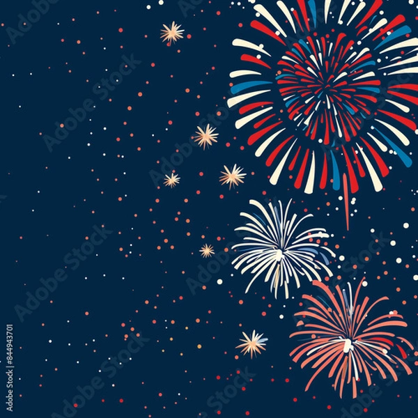 Fototapeta Independence Day (4th of July) Social Media Post Template