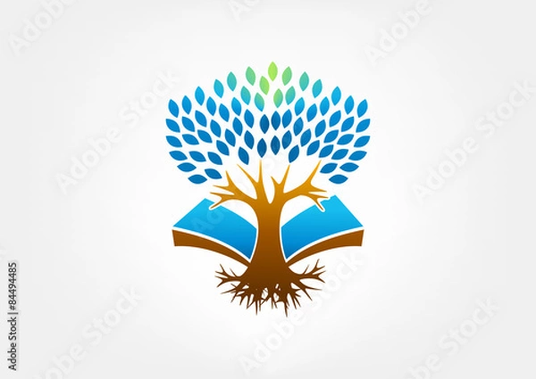 Fototapeta root education tree logo